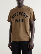 Givenchy - Logo-Embroidered Cotton-Jersey T-Shirt - Neutrals