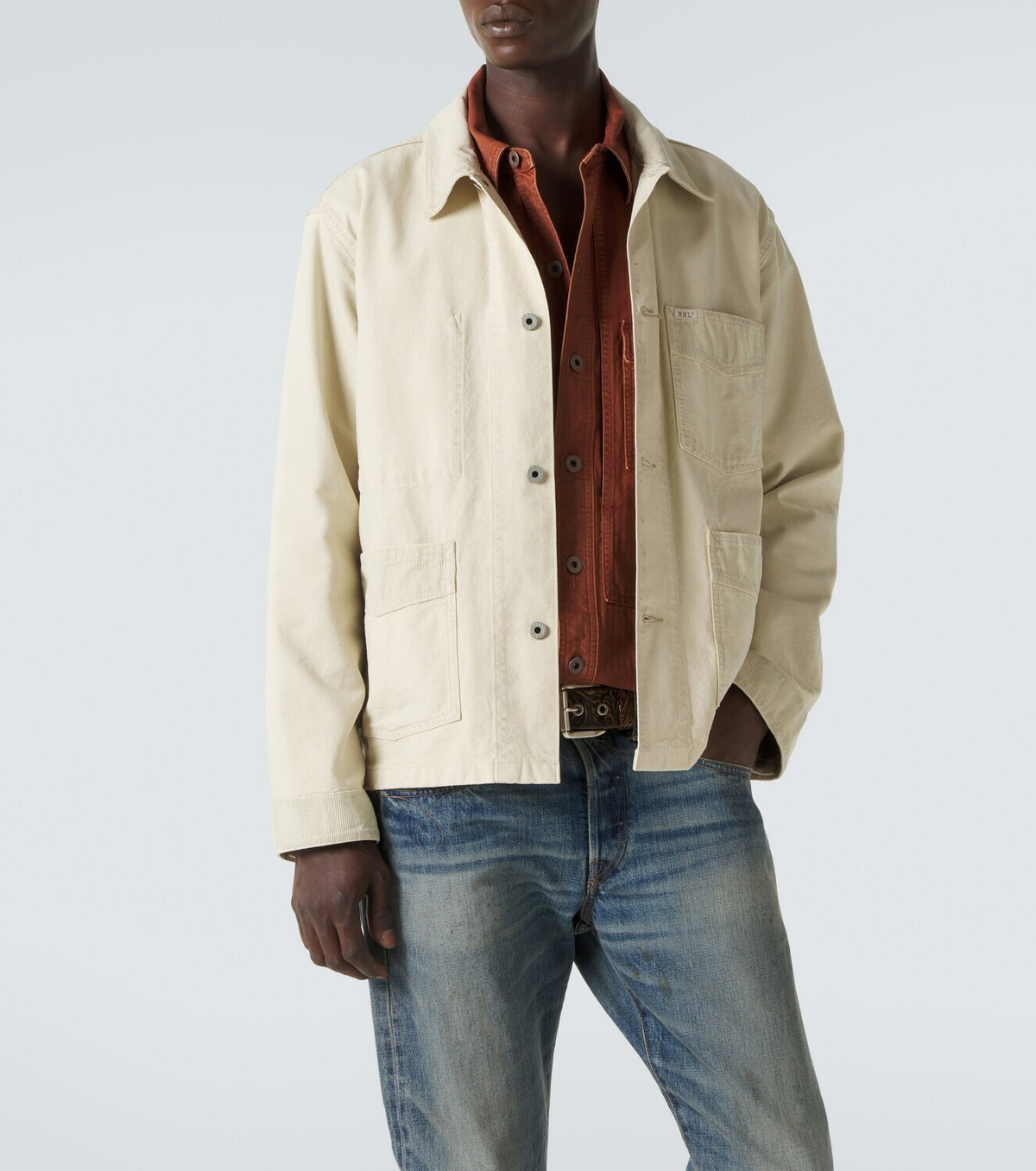 RRL Corduroy-trimmed denim jacket