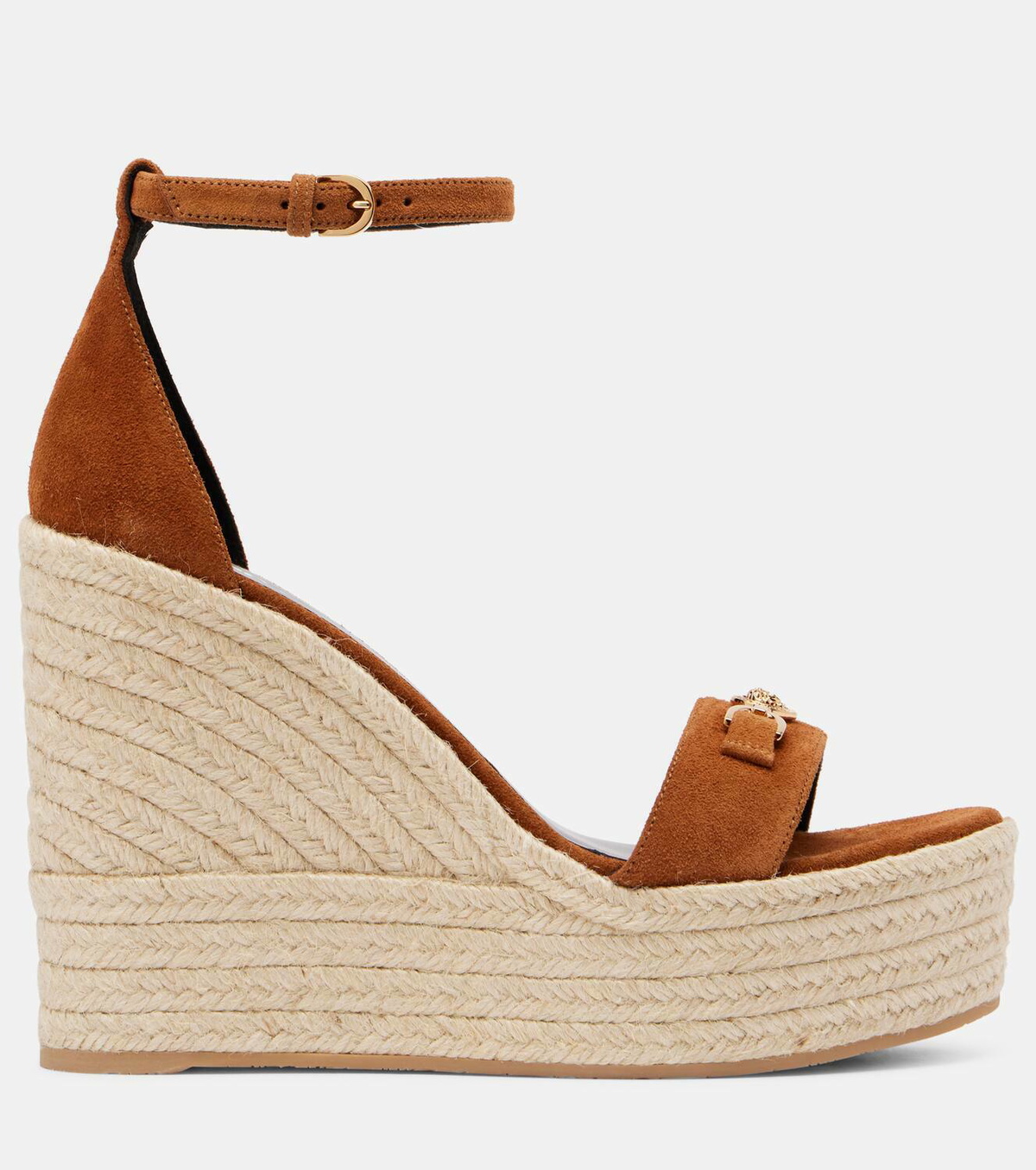 Versace Medusa '95 suede espadrille wedges