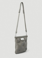 Glam Slam Flat Messenger Shoulder Bag in Grey