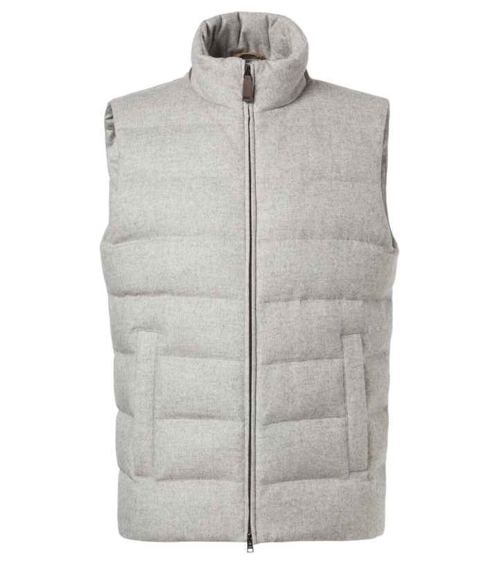 Photo: Herno Down-paneled silk and cashmere vest