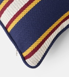 Gucci Logo striped cotton cushion