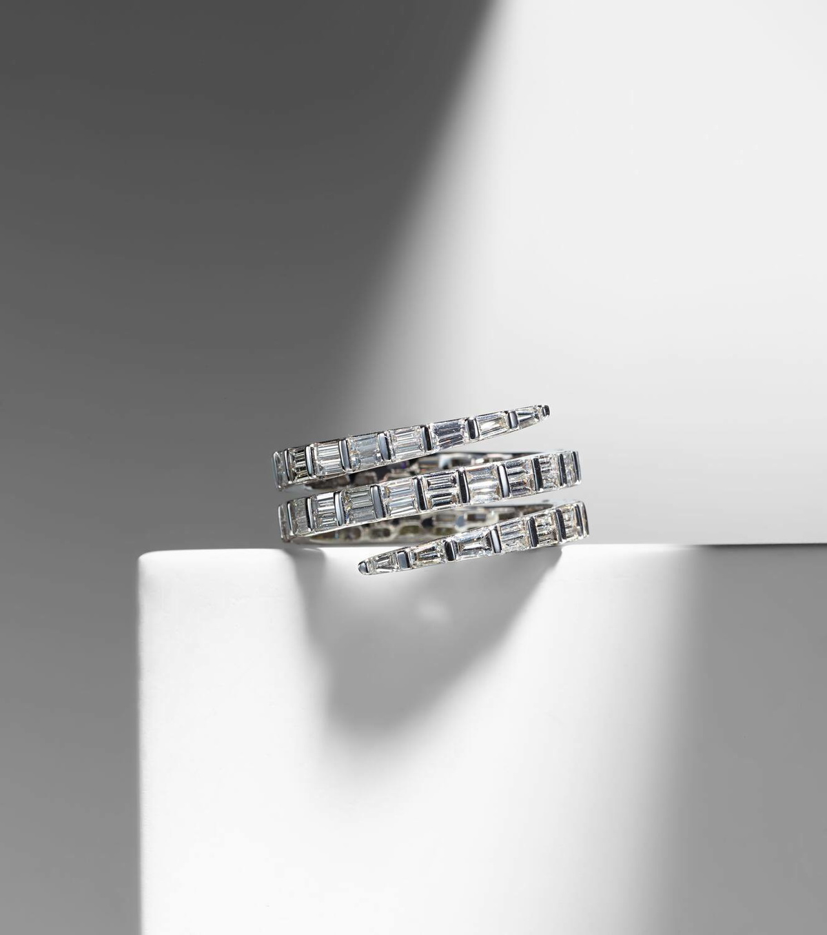 Anita Ko Three Row 18kt white gold ring with diamonds
