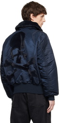 MASTERMIND WORLD Navy Alpha Industries Edition B-15 Flight Reversible Bomber Jacket