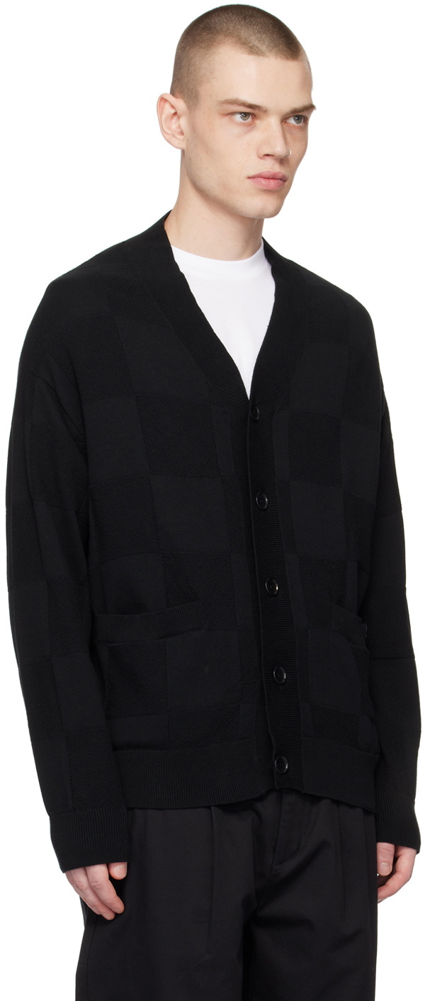 Izzue Black Paneled Cardigan