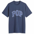 Pop Trading Company Men's Arch Logo T-Shirt in Navy