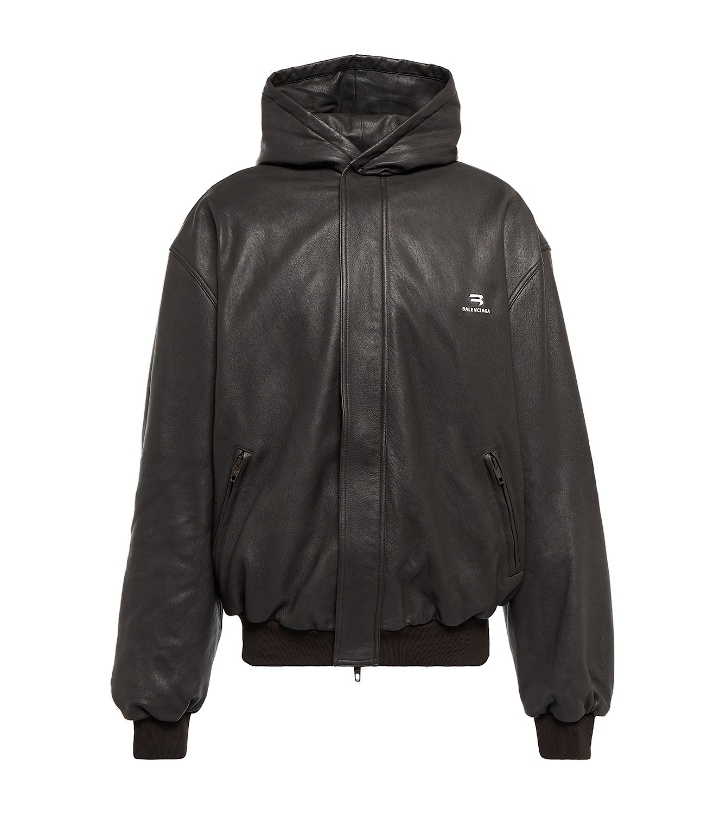 Photo: Balenciaga Hooded leather jacket