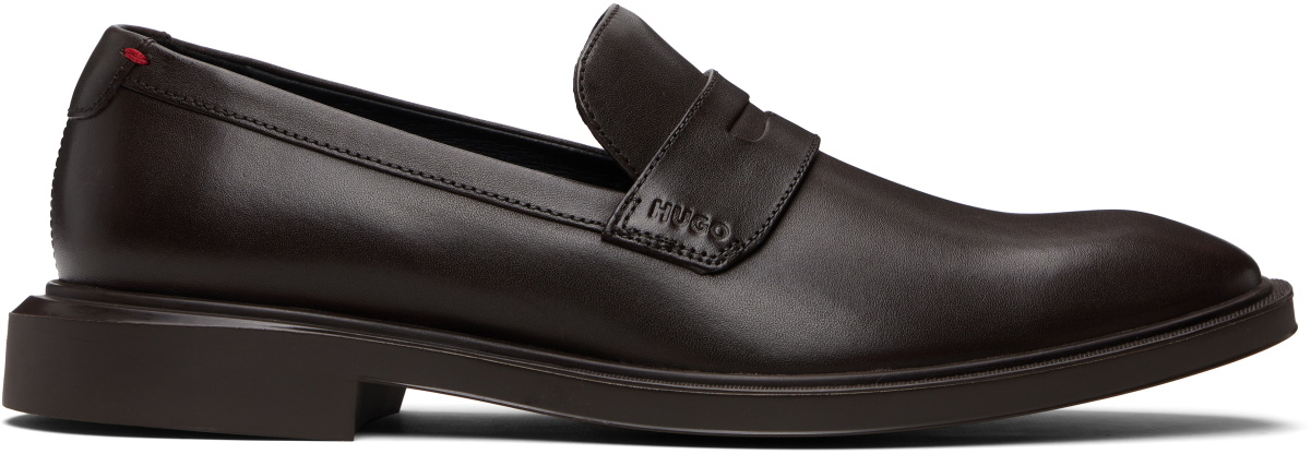 Hugo Brown Penny Trim Loafers