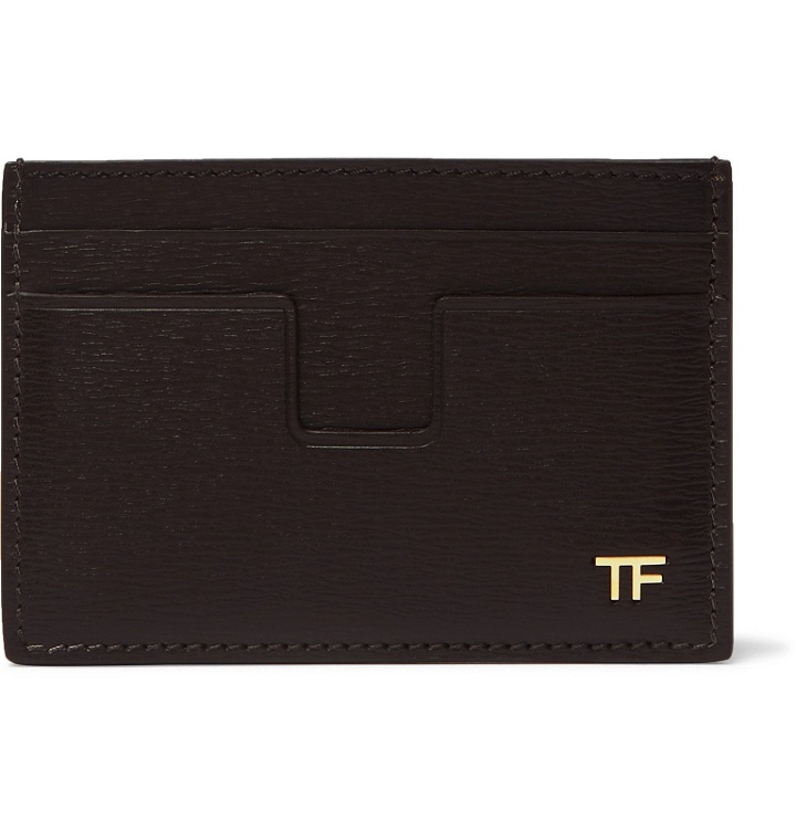 Photo: TOM FORD - Textured-Leather Cardholder - Brown