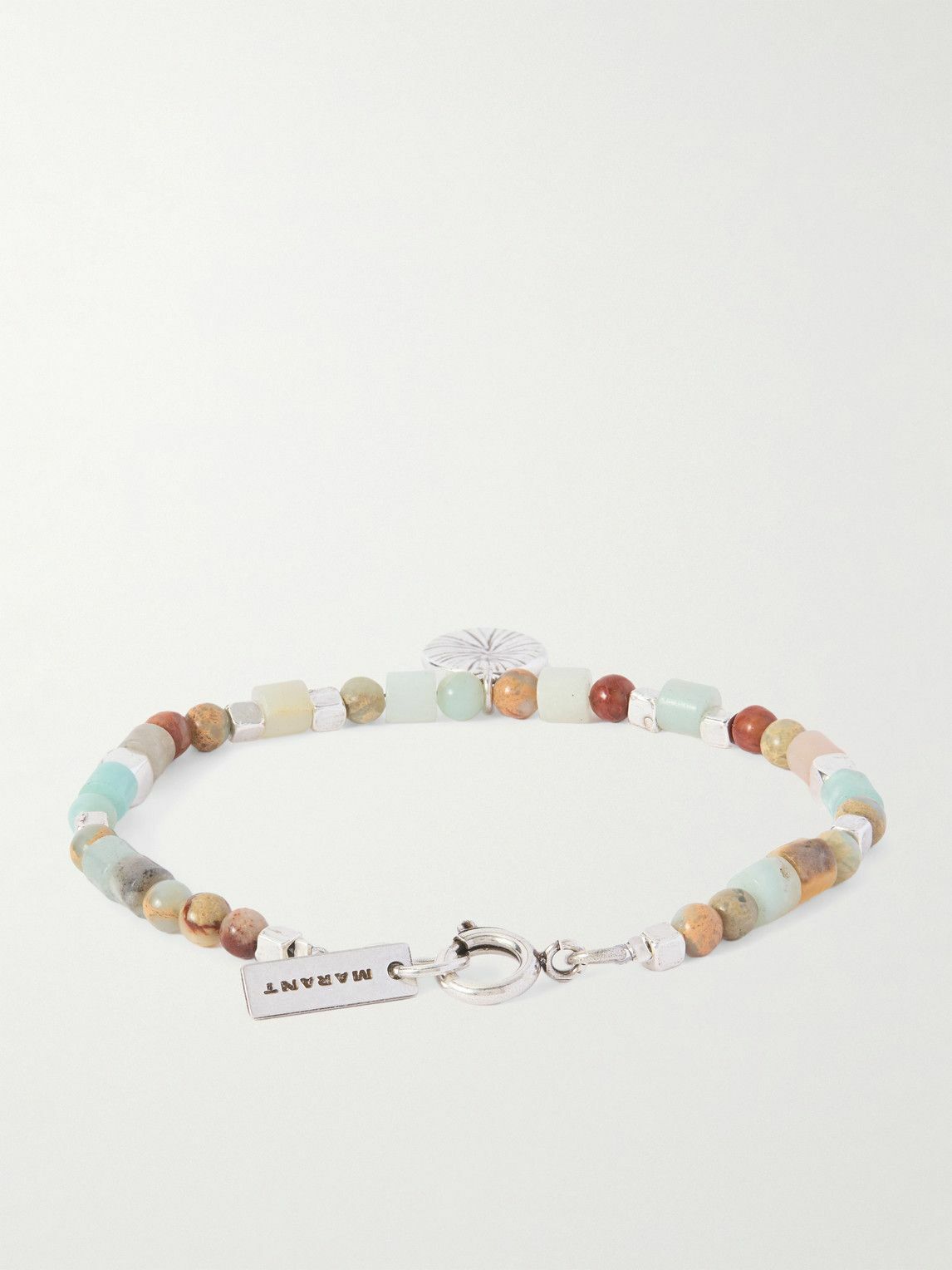 Marant - Silver-Tone and Jasper Beaded Bracelet - Green