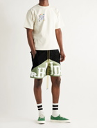 RHUDE - Yachting Wide-Leg Cupro and Cotton-Blend Drawstring Shorts - Black