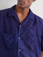 Blue Blue Japan - Convertible-Collar Indigo-Dyed Silk-Habotai Shirt - Blue