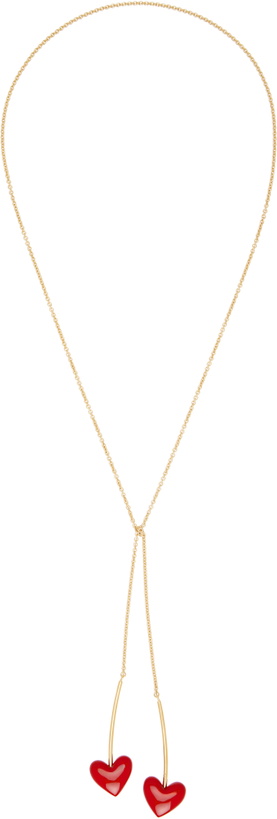 Photo: A.P.C. Gold & Red Cerise Necklace