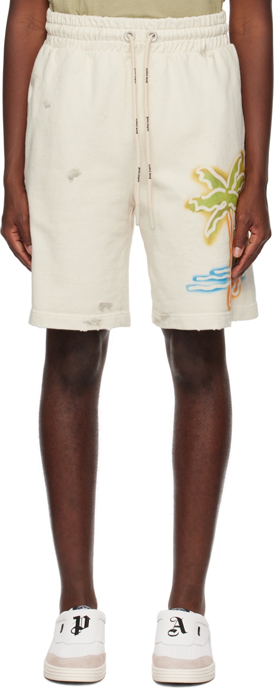 Palm Angels Off-White Palm Neon Shorts Palm Angels