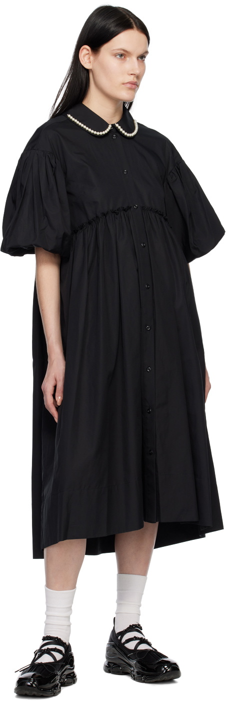 Simone Rocha Black Puff Sleeve Midi Dress Simone Rocha