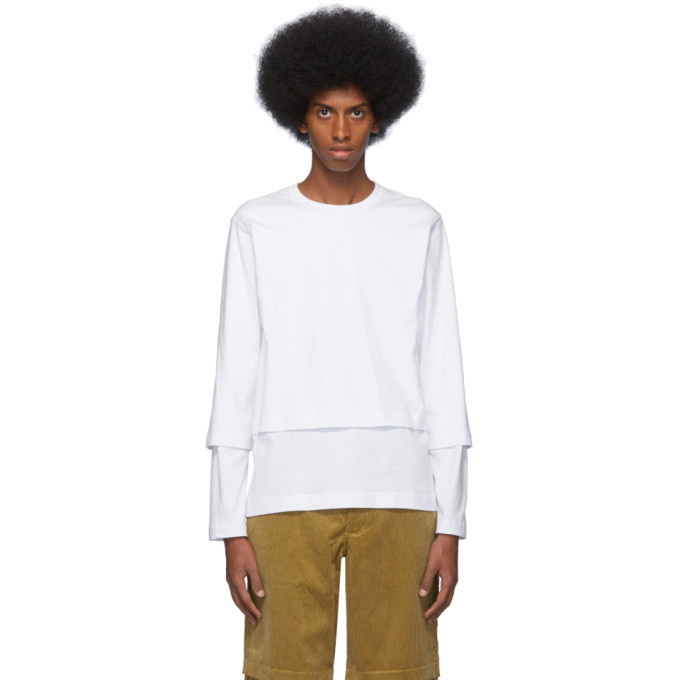 Photo: Comme des Garcons Shirt White Layered Long Sleeve T-Shirt
