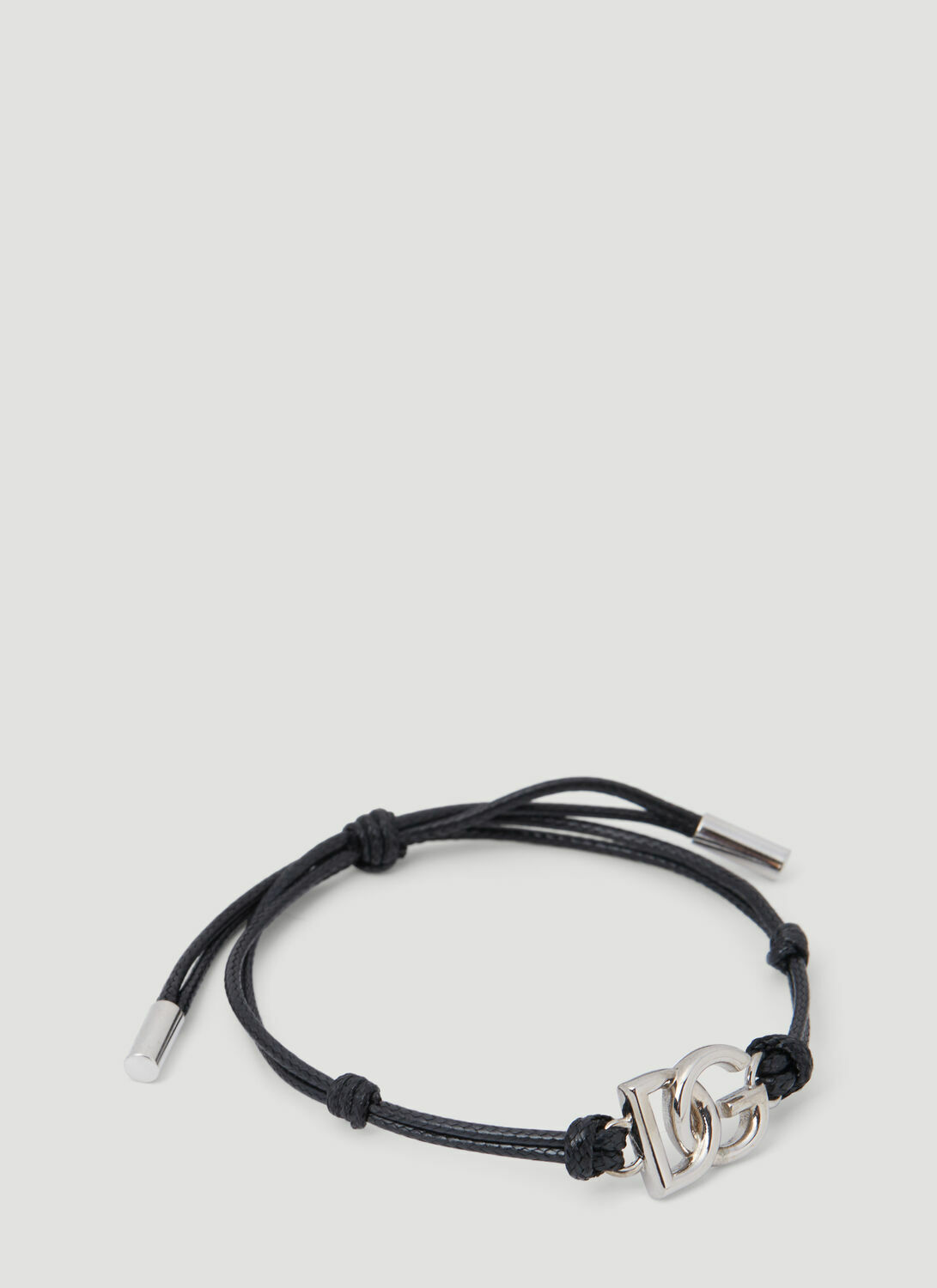 Dolce & Gabbana Monogram Plaque Cord Bracelet