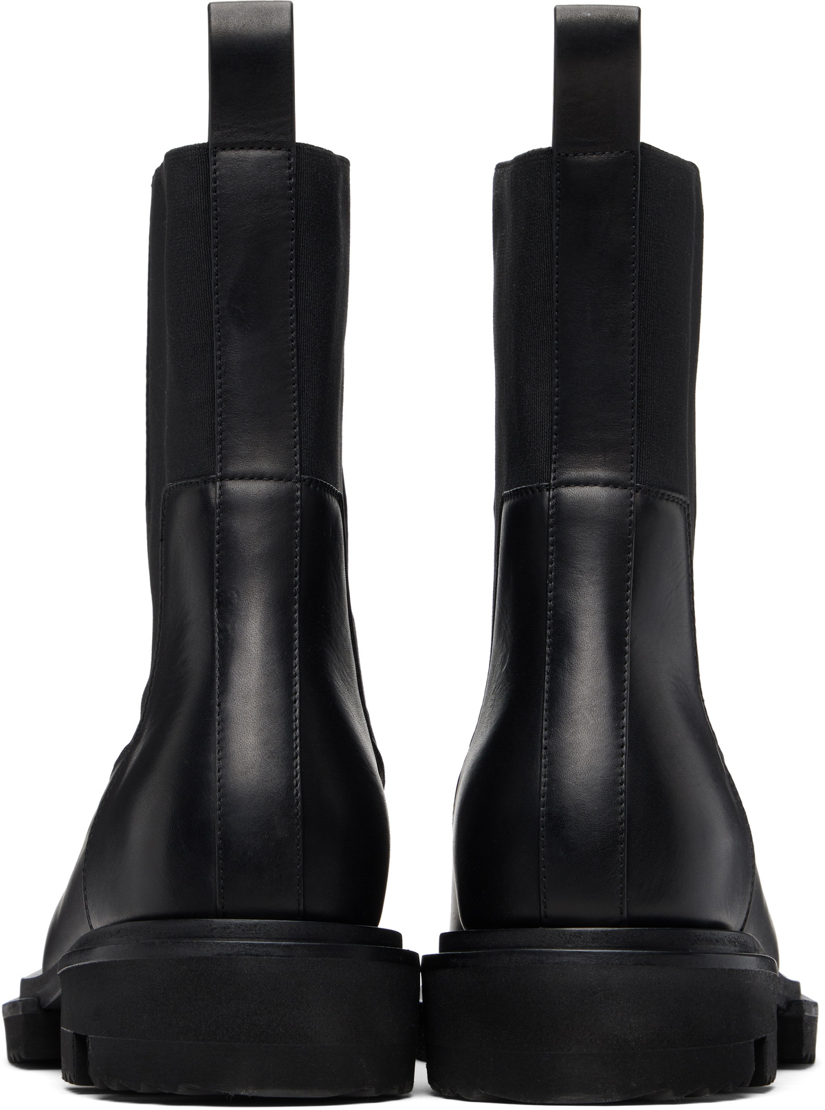 Rick Owens Black Temple Beatle Gabe Chelsea Boots