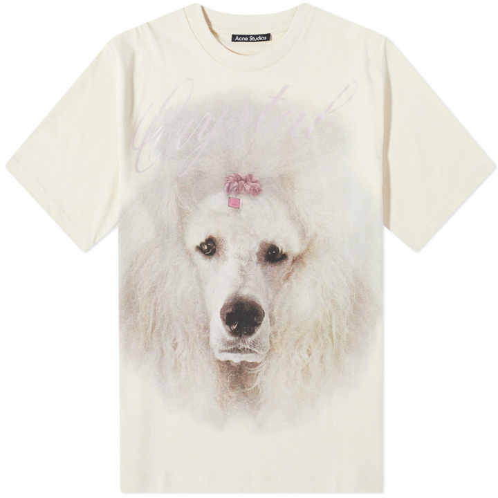 Photo: Acne Studios Exford Dog Face T-Shirt in Porcelain White