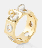 Rainbow K Eyet 14kt yellow and white gold ring with diamonds