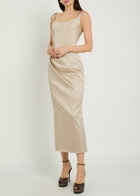 Vivienne Westwood Suzie Corset Satin Midi Dress Sand