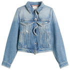 Acne Studios Women's Oleag Vintage Wiggle Denim Jacket in Mid Blue