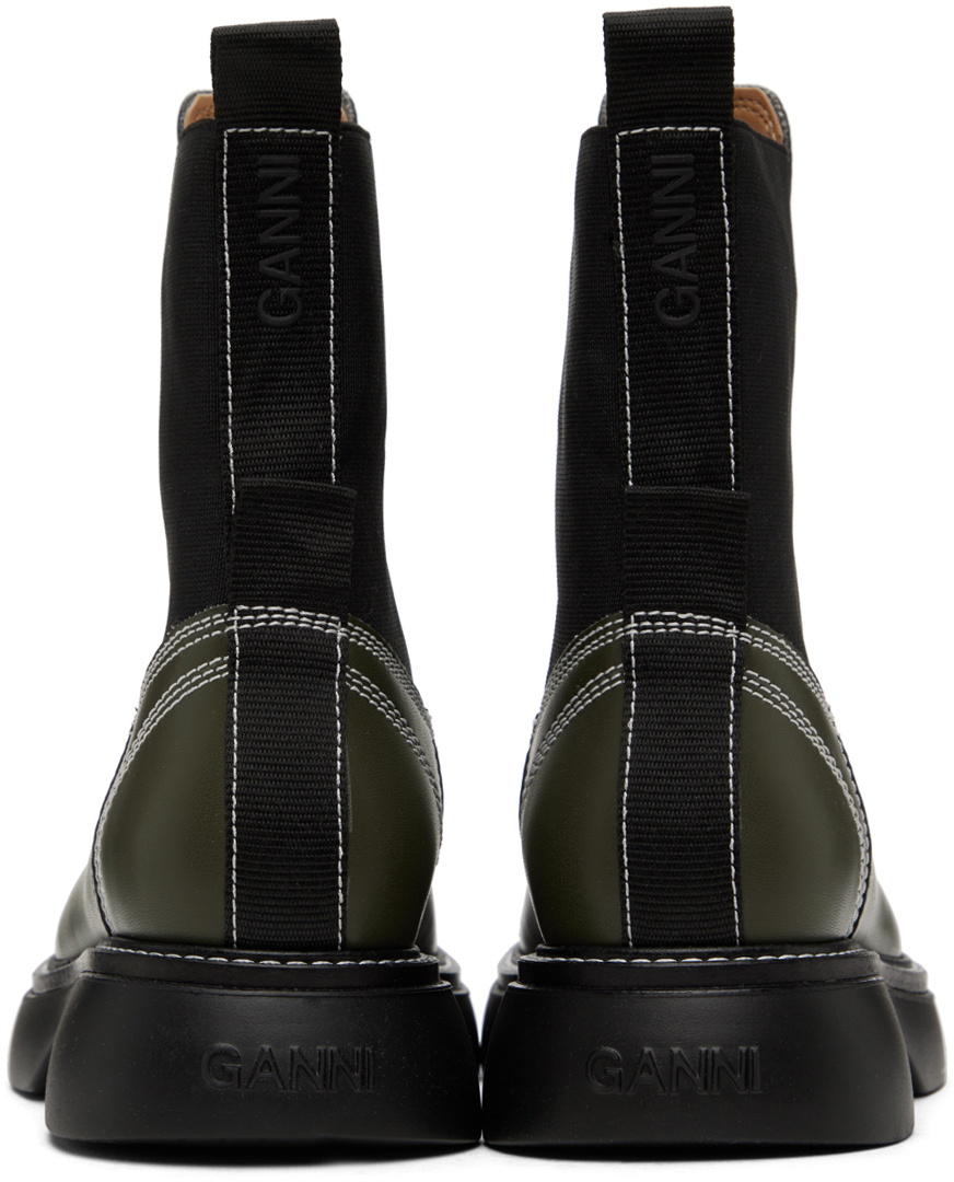 GANNI Green Everyday Mid Chelsea Boots GANNI