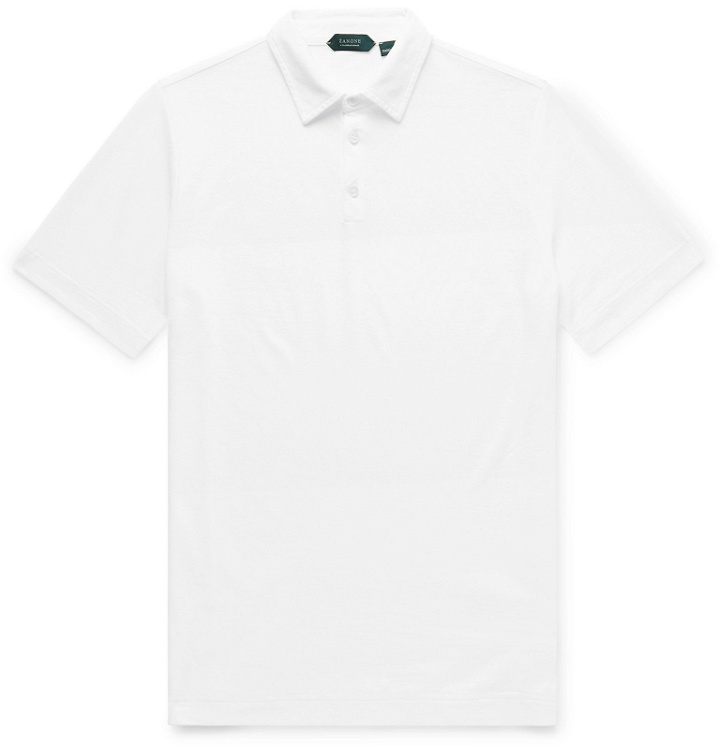 Photo: Incotex - Ice Cotton-Jersey Polo Shirt - White