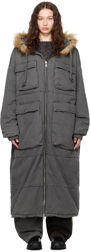 Photo: (di)vision Gray Quilted Puffer Coat