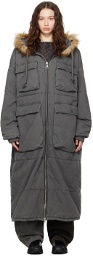 (di)vision Gray Quilted Puffer Coat