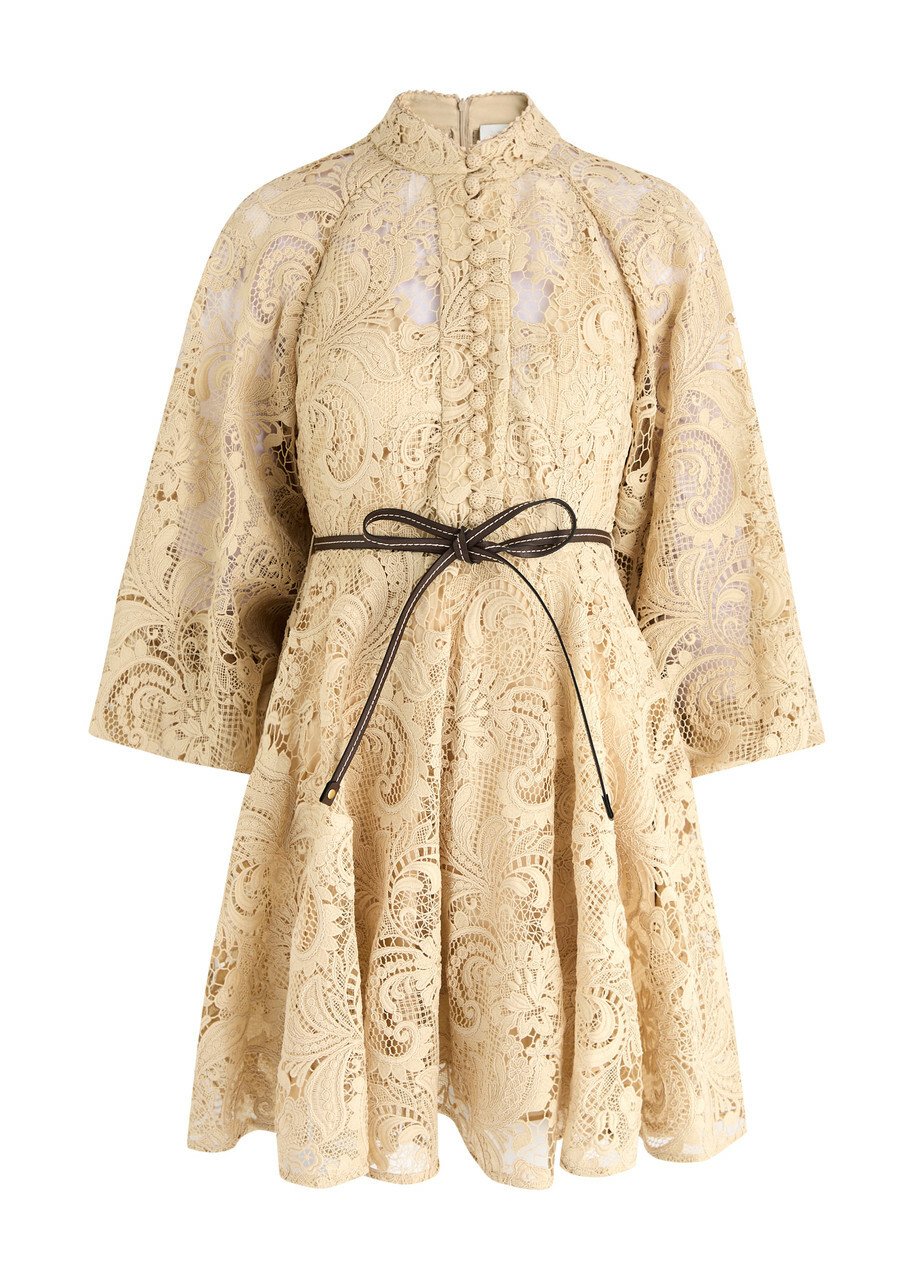 【Zimmermann】Belted lace minidress Belted lace minidress in blue - Zimmermann | Mytheresa