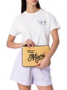 MC2 Saint Barth Parisienne Straw Pochette With Miami Embroidery