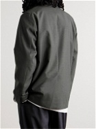 ATON - Unstructured Wool Blazer - Gray