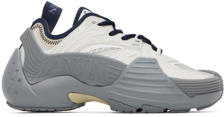 Photo: Lanvin SSENSE Exclusive Gray & Navy Flash-X Sneakers