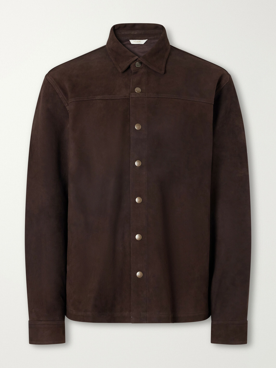 Aimé Leon Dore - Logo-Appliquéd Paneled Suede Overshirt - Brown