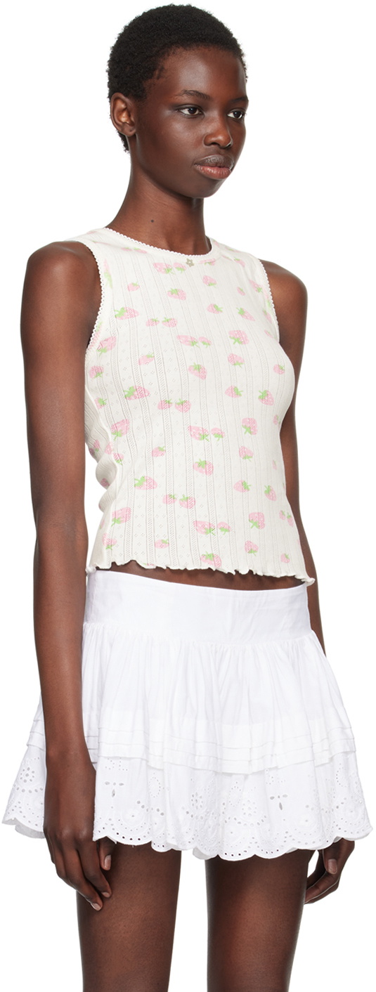 Sandy Liang SSENSE Exclusive White Clipper Tank Top