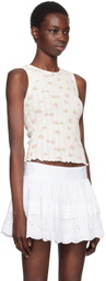 Sandy Liang SSENSE Exclusive White Clipper Tank Top