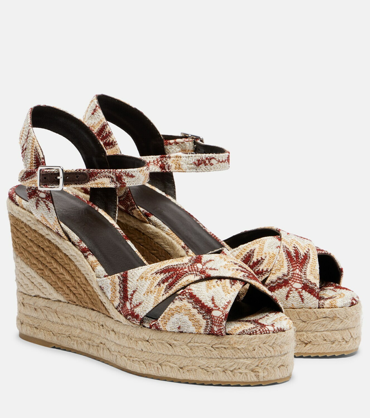 Missoni Carmen 110 lamé espadrille wedges