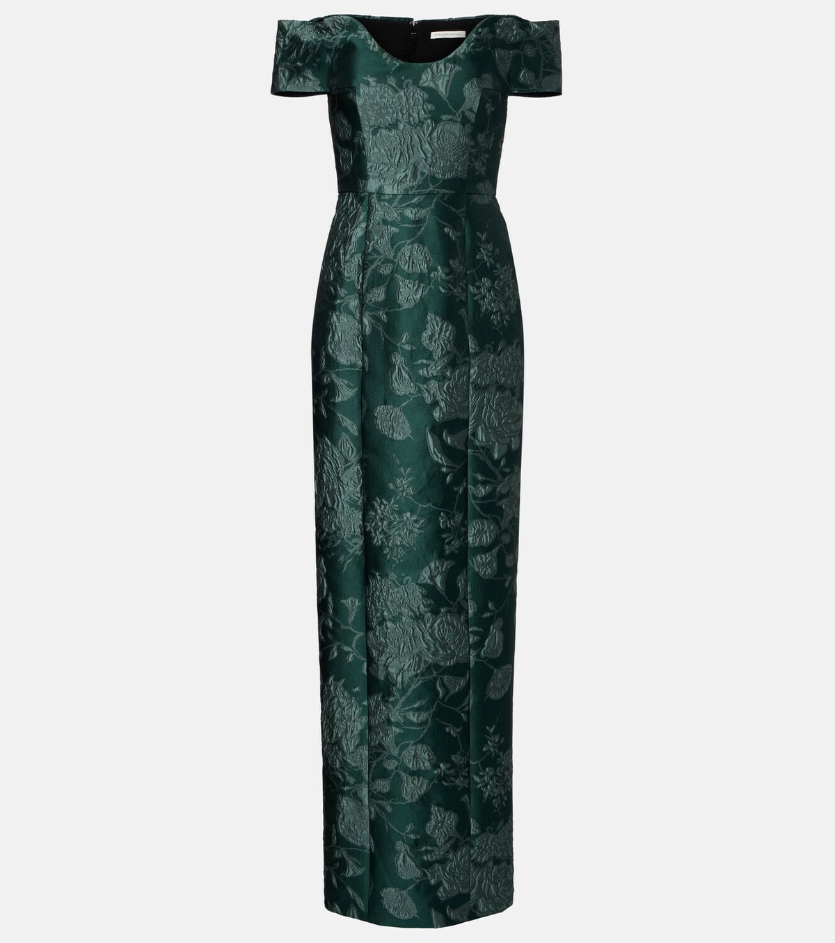 Emilia Wickstead Aislinn floral cloqué bustier gown