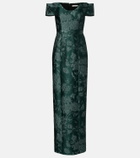 Emilia Wickstead Aislinn floral cloqué bustier gown