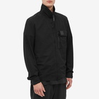 C.P. Company Men's Patch Logo Zip Overshirt in Black