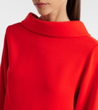 Balenciaga Caped silk and wool crêpe maxi dress
