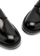 Alexander Mcqueen Glossed Leather Derby Shoes Black