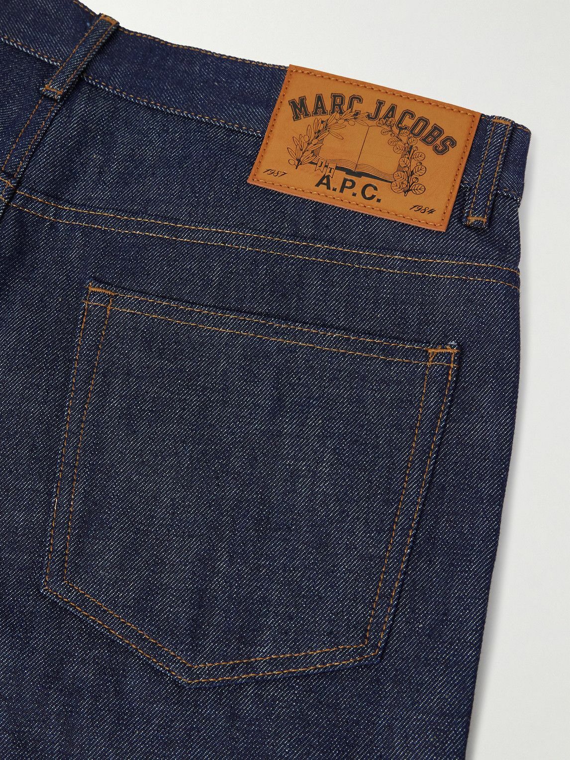 A.P.C. - Marc Jacobs Aaron Wide-Leg Logo-Embroidered Jeans - Blue