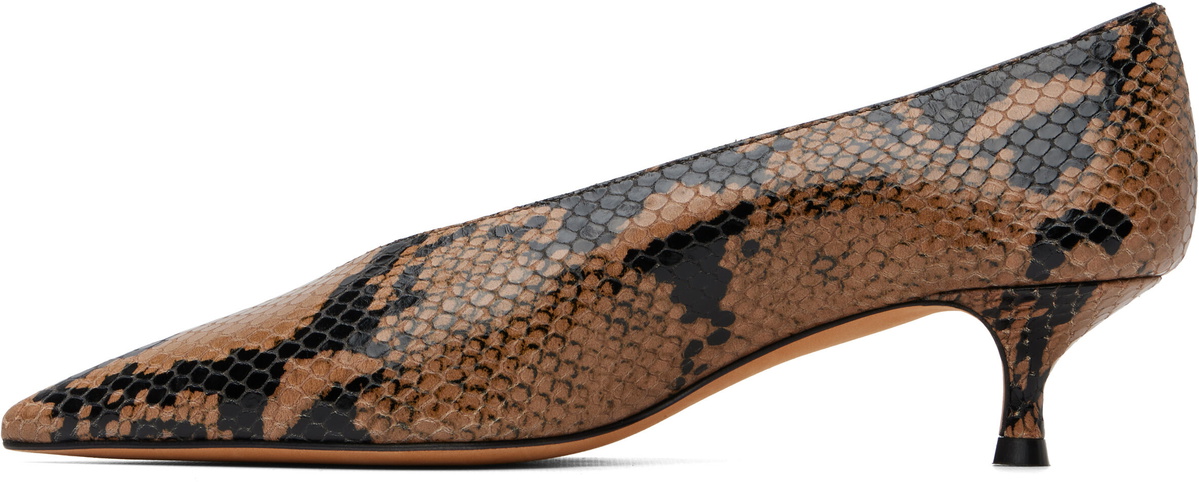Le Monde Beryl Brown & Black Babouche Kitten Heels