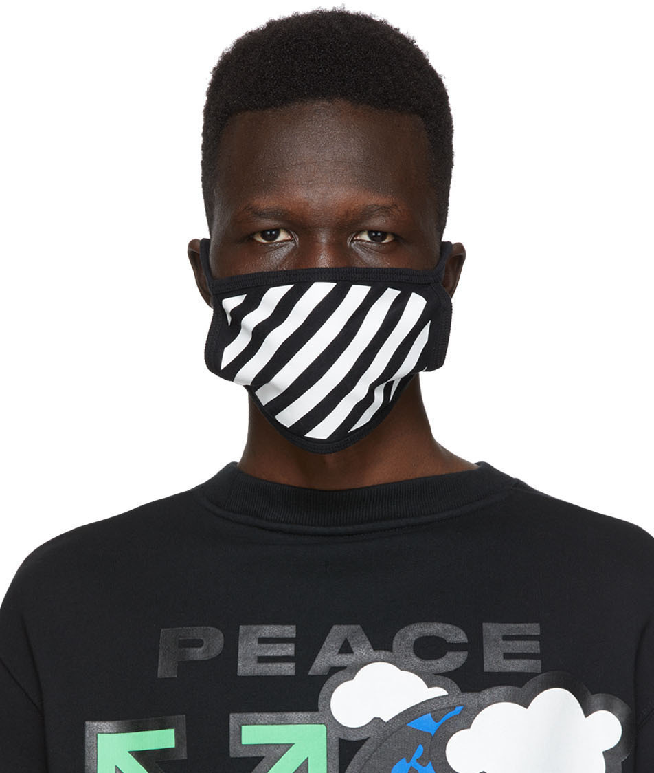 Off-White Black & White Diag Mask