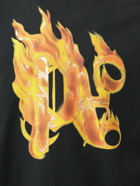 PALM ANGELS - Burning Monogram Cotton T-shirt