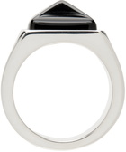 Stolen Girlfriends Club Silver & Black Onyx Menace Stud Ring