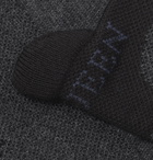 Alexander McQueen - Logo-Intarsia Stretch Cotton-Blend No-Show Socks - Gray