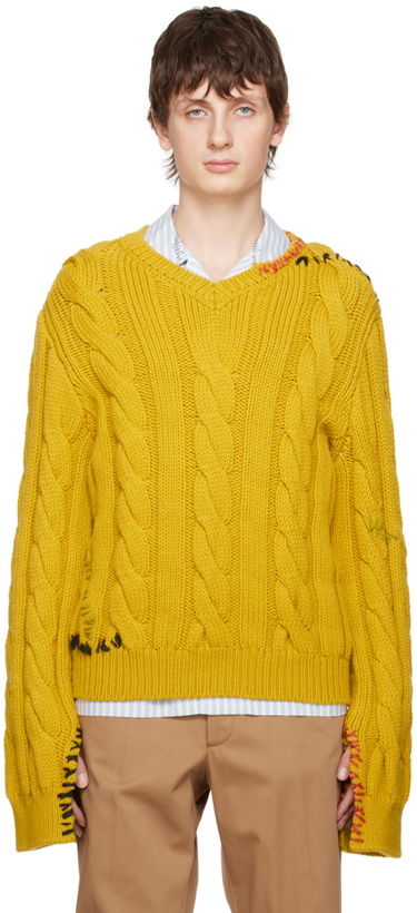 Photo: Marni Yellow V-Neck Sweater